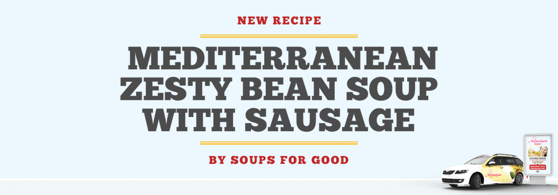 Savor the Flavor: Mediterranean Zesty Bean Soup with Sausage by Soups For Good