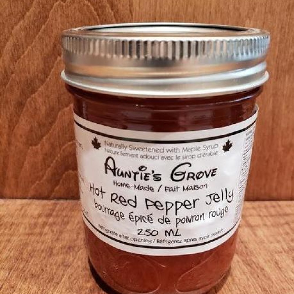 Local Auntie Grove's Hot Red Pepper Jelly