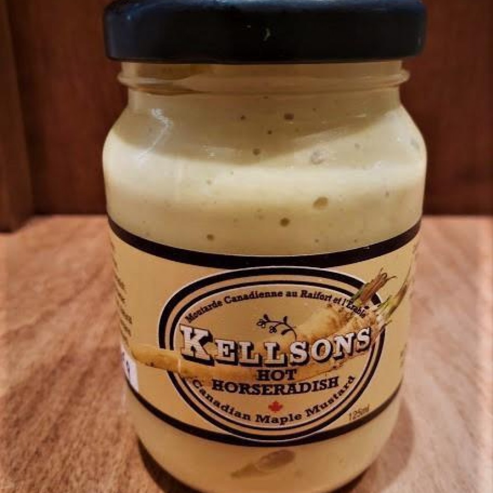 Locally made Kellsons Horseradish Mustard